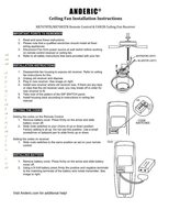 Download Anderic FAN2R/RR7078TR for Hampton Bay Ceiling Fan Remote Control Kit documentation